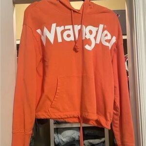 Wrangler Retro Coral Graphic Hoodie with White Logo